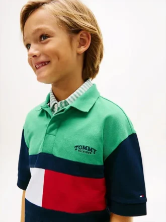 Polo de rugby color block pour enfant