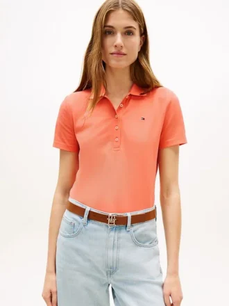 Polo en coton stretch coupe ajustée Polo en coton stretch coupe ajustée