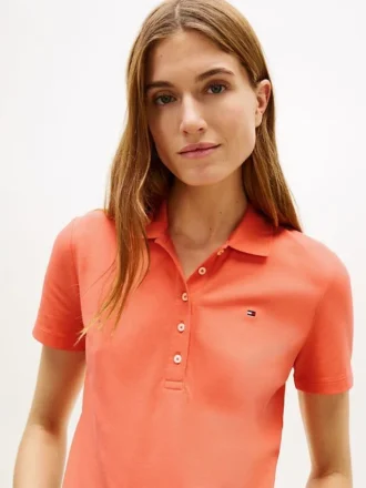 Polo en coton stretch coupe ajustée Polo en coton stretch coupe ajustée