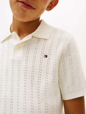 Polo en maille ajourée pour enfant