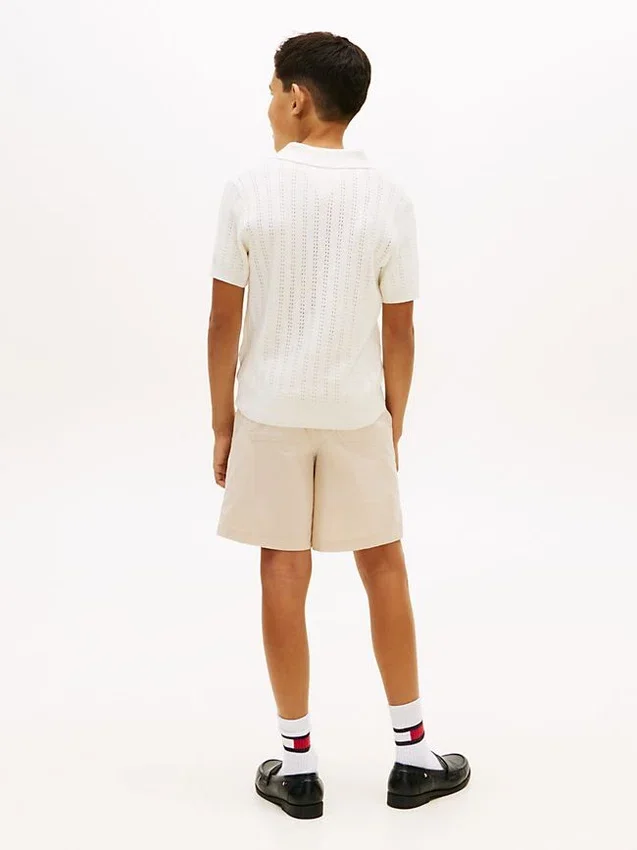 Polo en maille ajourée pour enfant Polo en maille ajourée pour enfant