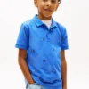 Polo pour enfant à imprimé drapeau sur toute la surface Polo pour enfant à imprimé drapeau sur toute la surface