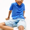 Polo pour enfant à imprimé drapeau sur toute la surface Polo pour enfant à imprimé drapeau sur toute la surface