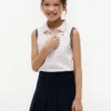 Polo sans manches à rayures extensible pour enfant Polo sans manches à rayures extensible pour enfant