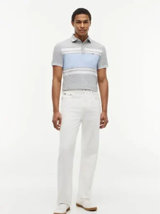 polo slim en piqu stretch rayures larges 2 4 330x440 - Polo slim en piqu&eacute; stretch &agrave; rayures larges