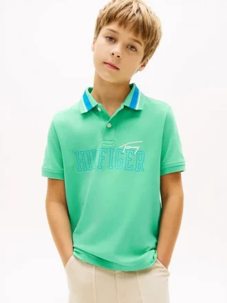 Polo stretch Hilfiger Logo pour enfant