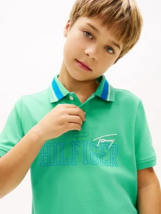 Polo stretch Hilfiger Logo pour enfant