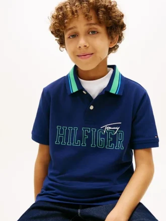 Polo stretch Hilfiger Logo pour enfant