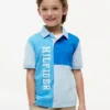 Polo stretch à logo et blocs de couleur pour enfant Polo stretch à logo et blocs de couleur pour enfant