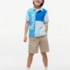 Polo stretch à logo et blocs de couleur pour enfant Polo stretch à logo et blocs de couleur pour enfant