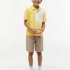 Polo stretch à logo et blocs de couleur pour enfant Polo stretch à logo et blocs de couleur pour enfant