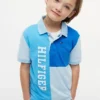 Polo stretch à logo et blocs de couleur pour enfant Polo stretch à logo et blocs de couleur pour enfant