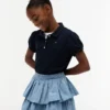 Polo stretch à manches bouffantes pour enfants Polo stretch à manches bouffantes pour enfants
