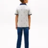 Polo stretch pour enfant avec logo nautique sur toute la surface Polo stretch pour enfant avec logo nautique sur toute la surface