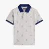 Polo stretch pour enfant avec logo nautique sur toute la surface Polo stretch pour enfant avec logo nautique sur toute la surface