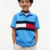 Polo stretch à rayures colorées pour enfant Polo stretch à rayures colorées pour enfant