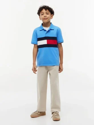Polo stretch à rayures colorées pour enfant