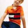 Polo stretch à rayures colorées pour enfant Polo stretch à rayures colorées pour enfant