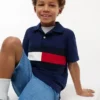 Polo stretch à rayures colorées pour enfant Polo stretch à rayures colorées pour enfant