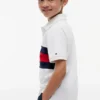 Polo stretch à rayures colorées pour enfant Polo stretch à rayures colorées pour enfant