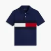 Polo stretch à rayures colorées pour enfant Polo stretch à rayures colorées pour enfant