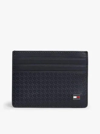 Porte-cartes en cuir avec logo drapeau sur toute la surface
