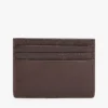Porte-cartes en cuir grainé avec monogramme Porte-cartes en cuir grainé avec monogramme