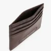 Porte-cartes en cuir grainé avec monogramme Porte-cartes en cuir grainé avec monogramme