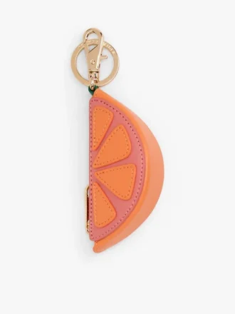 Porte-monnaie orange en forme de coin
