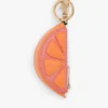 Porte-monnaie orange en forme de coin