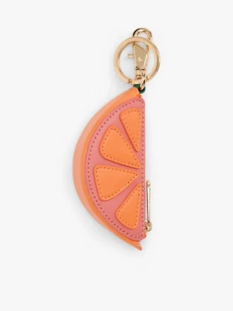 Porte-monnaie orange en forme de coin