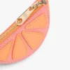 Porte-monnaie orange en forme de coin
