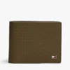 Portefeuille à deux volets en cuir avec logo drapeau sur toute la surface Portefeuille à deux volets en cuir avec logo drapeau sur toute la surface