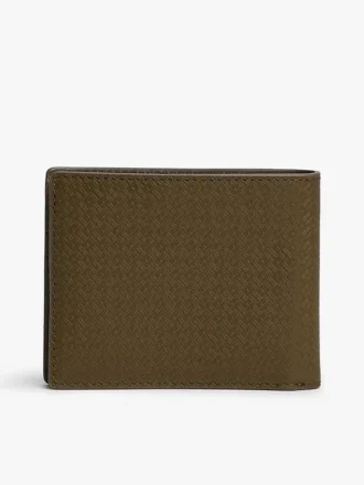 Portefeuille à deux volets en cuir avec logo drapeau sur toute la surface