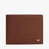 Portefeuille à deux volets en cuir grainé