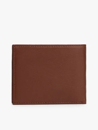 Portefeuille à deux volets en cuir grainé Portefeuille à deux volets en cuir grainé