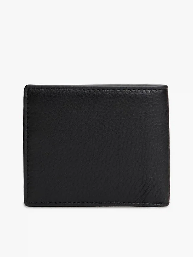 Portefeuille à deux volets en cuir grainé Portefeuille à deux volets en cuir grainé