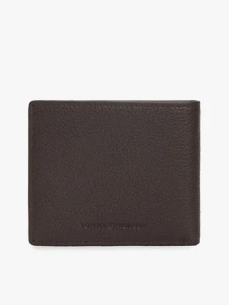 Portefeuille à deux volets en cuir grainé