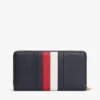 Portefeuille à fermeture éclair Signature Stripe