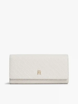 Portefeuille à grand rabat avec monogramme sur toute la surface