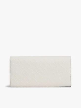 Portefeuille à grand rabat avec monogramme sur toute la surface