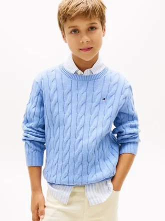 Pull en maille torsadée pour enfant