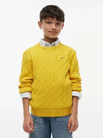 Pull en maille torsadée pour enfant