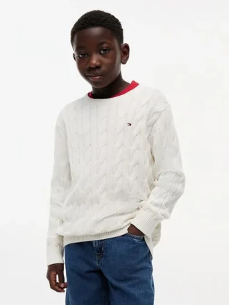 Pull en maille torsadée pour enfant