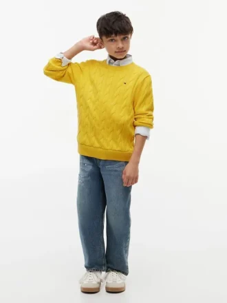 Pull en maille torsadée pour enfant