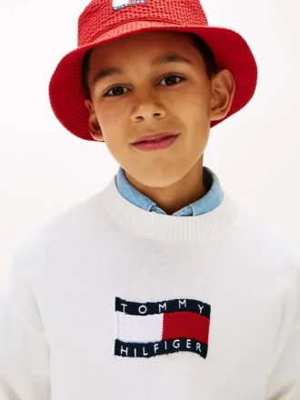 Pull pour enfant avec logo drapeau ondulé