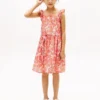 Robe à bretelles volantées et imprimé floral pour enfant Robe à bretelles volantées et imprimé floral pour enfant