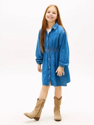 Robe-chemise en chambray pour enfant Robe-chemise en chambray pour enfant
