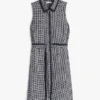 Robe chemise en crêpe à imprimé TH Grid avec ceintures Robe chemise en crêpe à imprimé TH Grid avec ceintures
