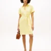 Robe chemise en lin et coton avec ceinture Robe chemise en lin et coton avec ceinture
